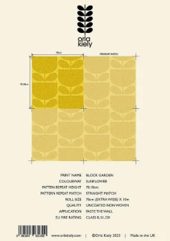 Orla Kiely Wallpaper-Block Garden Wallpaper