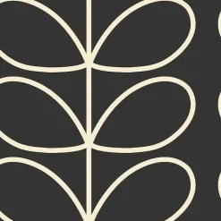 Orla Kiely Wallpaper-Giant Linear Stem Charcoal Wallpaper