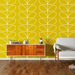 Orla Kiely Wallpaper-Giant Linear Stem Sunflower Wallpaper