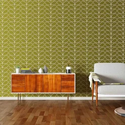 Orla Kiely Wallpaper-Linear Stem Seagrass Wallpaper