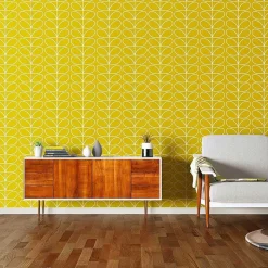 Orla Kiely Wallpaper-Linear Stem Sunflower Wallpaper