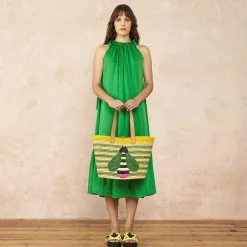 Orla Kiely Tote Bags-Monday Basket Bag