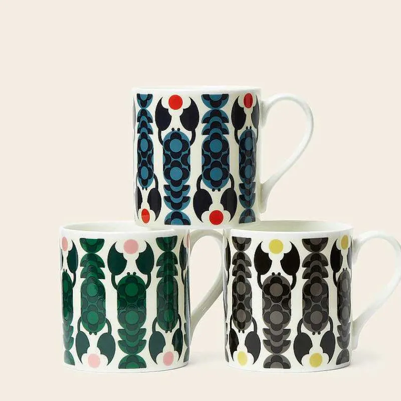 Orla Kiely Mugs & Teapots-Mug Set Of 3