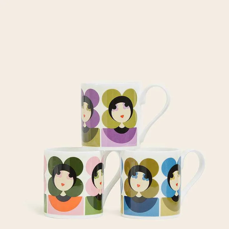 Orla Kiely Mugs & Teapots-Mug Set Of 3