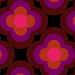 Orla Kiely Wallpaper-Radial Flower Wallpaper