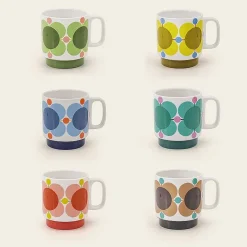 Orla Kiely Mugs & Teapots-Stackable Mug Set Of 6